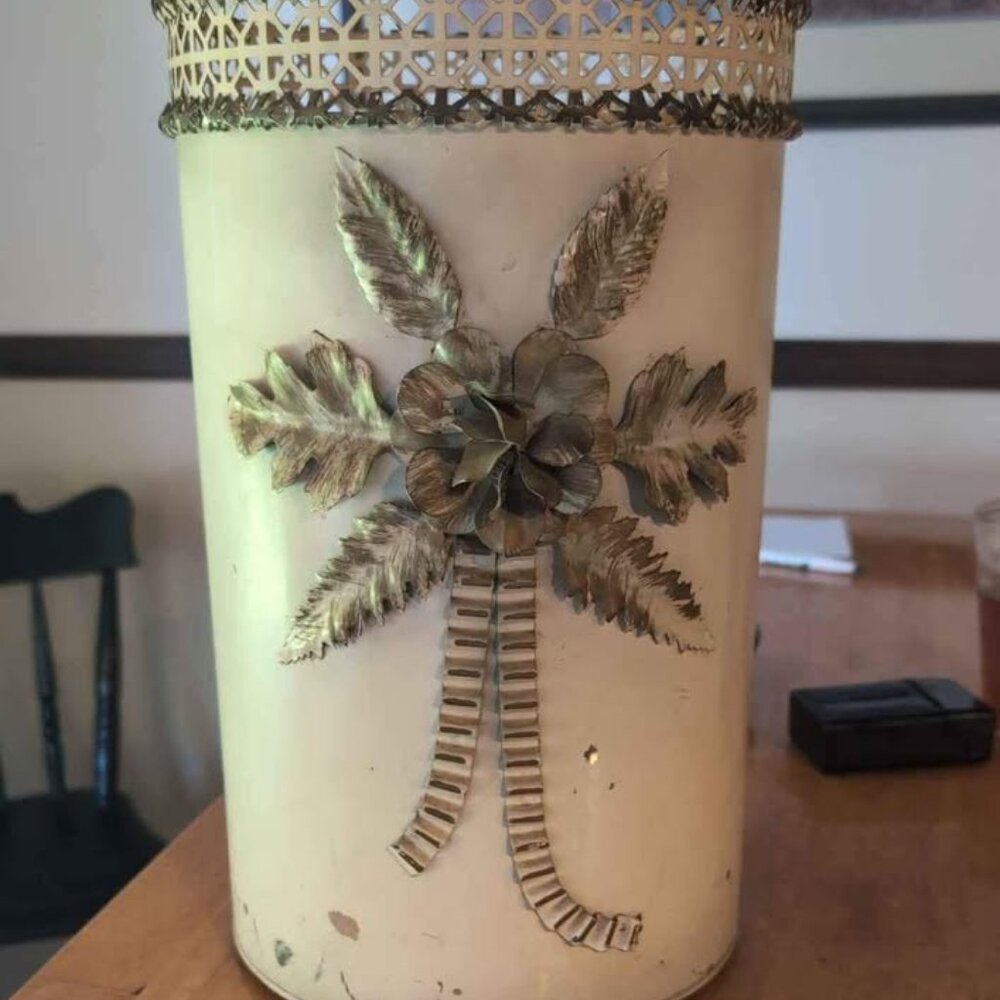 MCM Metal Trashcan Art Deco of Philadelphia